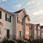 St. Andrews I townhomes exterior at sunset