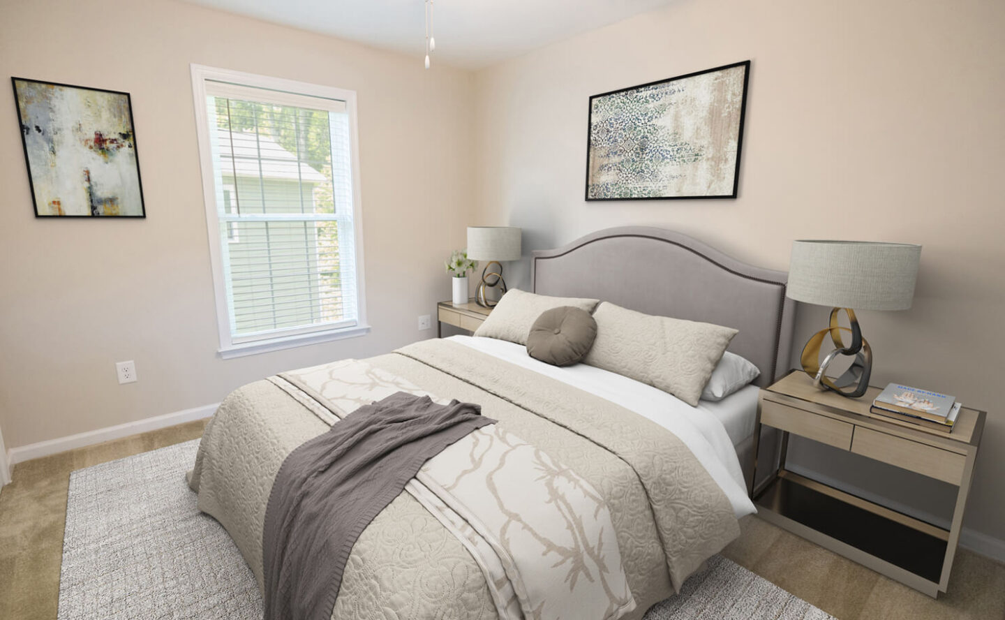Modern bathroom with vanity and walk-in shower