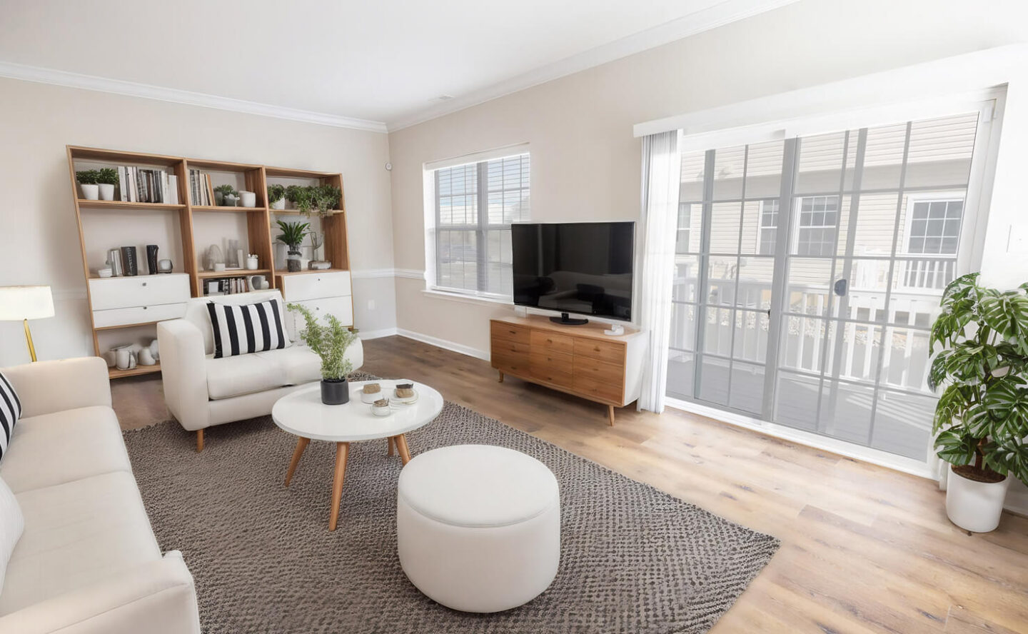 Virtually staged bedroom in Reybold property