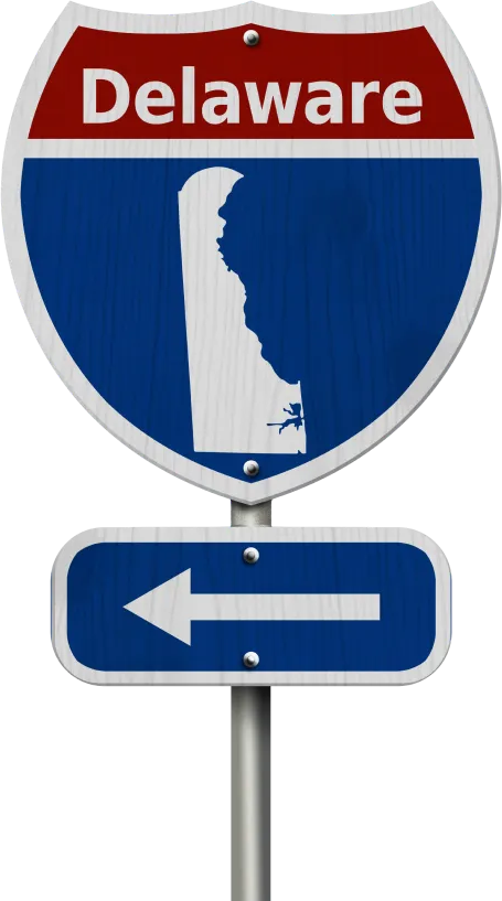 Interstate sign pointing to Delaware.