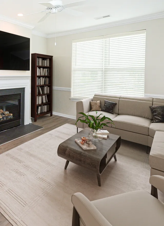 gallery-8@2x A tastefully appointed living area in a Meridian Crossing apartment