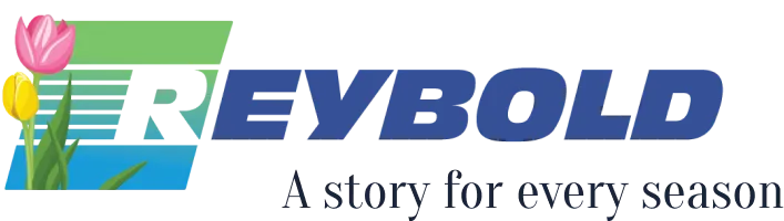 Reybold Logo with spring time flair