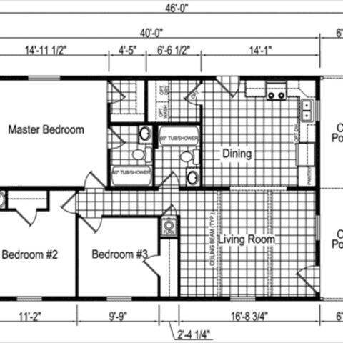 2026 Eagle River Homes 3/2 28 x 46 doublewide home with front porch