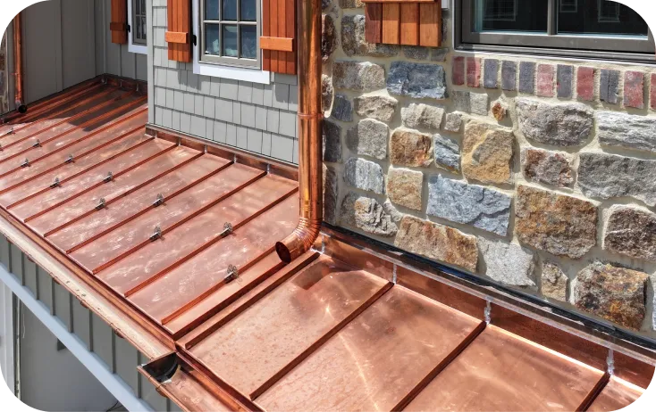 Copper gutters