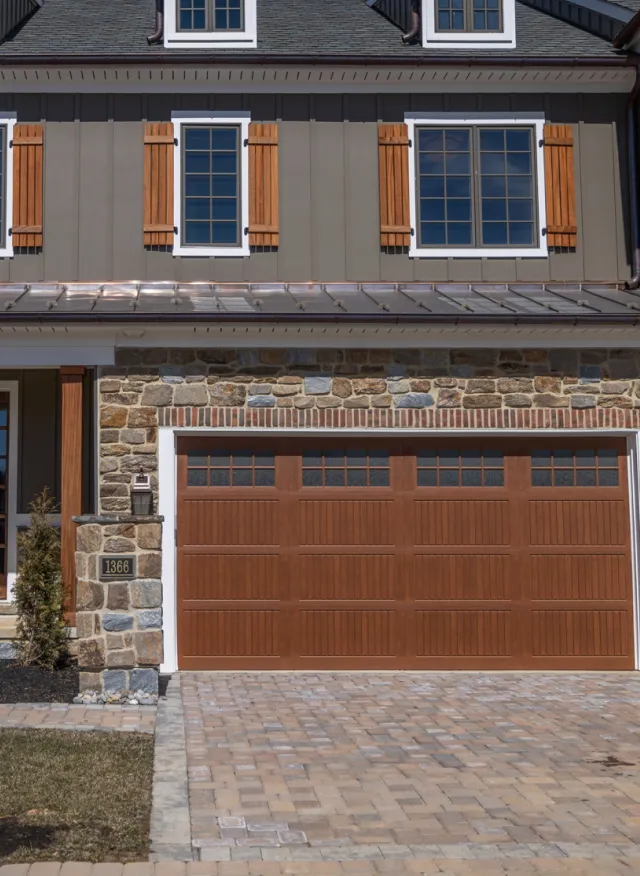 Even the garage doors are elegantly designed in this award-winning 55+ community Even the garage doors are elegantly designed in this award-winning 55+ community
